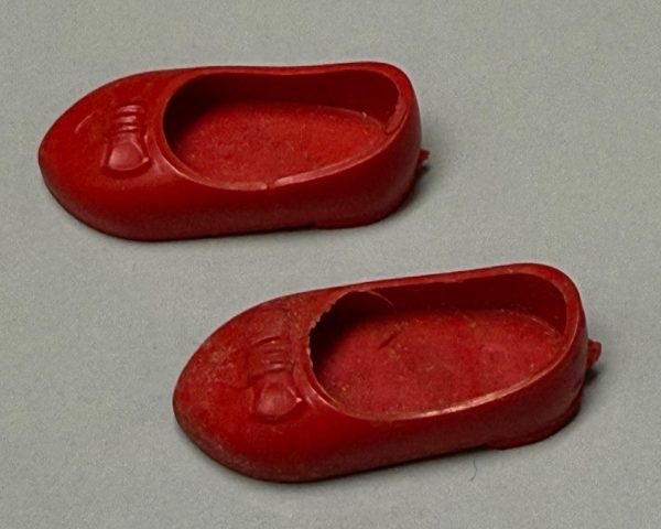 Vintage Flat Bow Shoes (Red) 1-1/16" L & 1/2" W