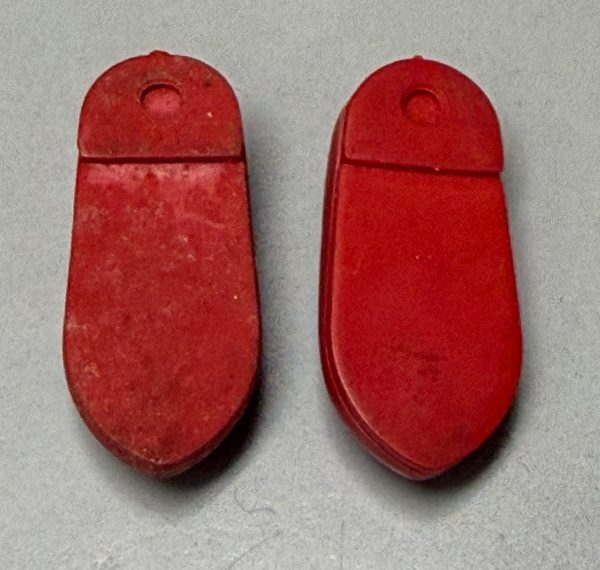 Vintage Flat Bow Shoes (Red) 1-1/16" L & 1/2" W - Image 3