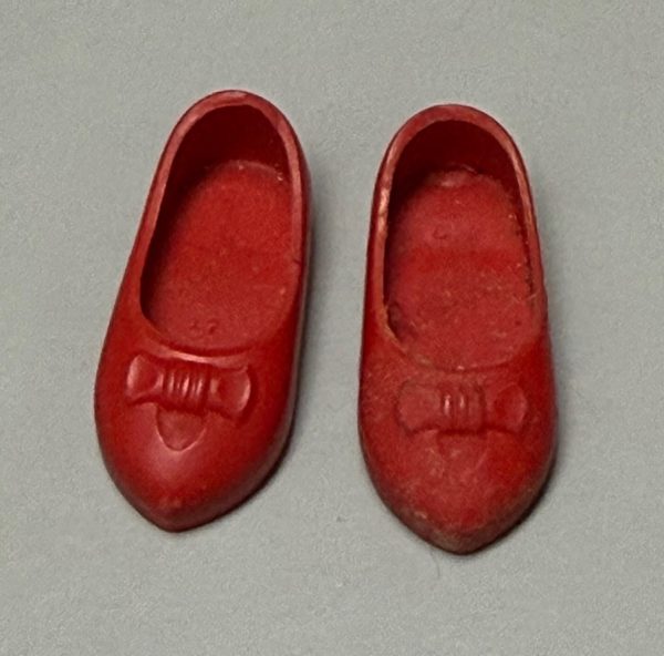 Vintage Flat Bow Shoes (Red) 1-1/16" L & 1/2" W - Image 2