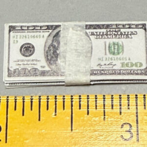 Miniature Stack of $100 Bills (Approx. 20 Bills)