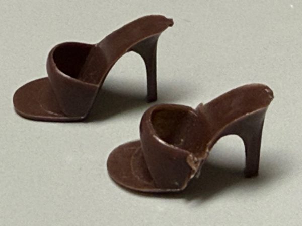 Vintage Barbie Open Toe "Japan" Heels (Brown)