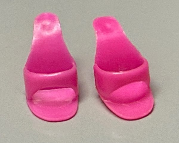 Vintage Barbie Open Toe "Japan" Heels (Hot Pink) - Image 2