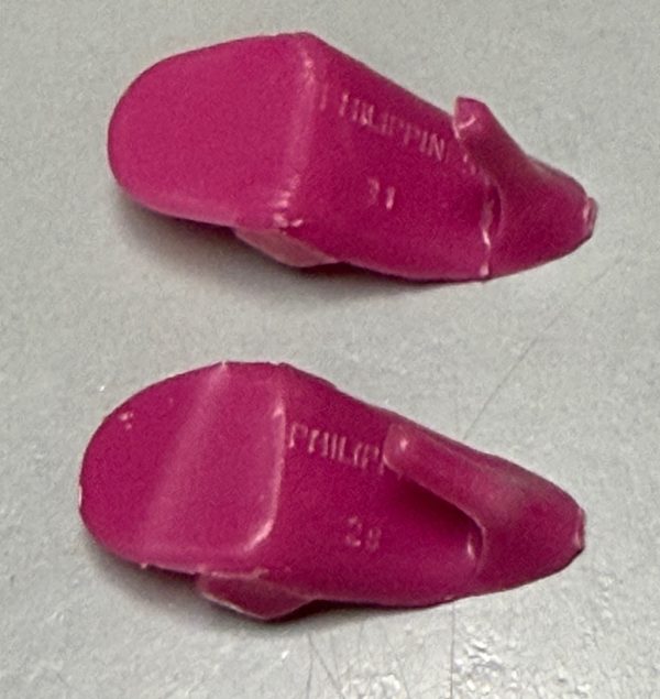 Vintage Barbie Open Toe "Philippines" Heels (Pink) - Image 3