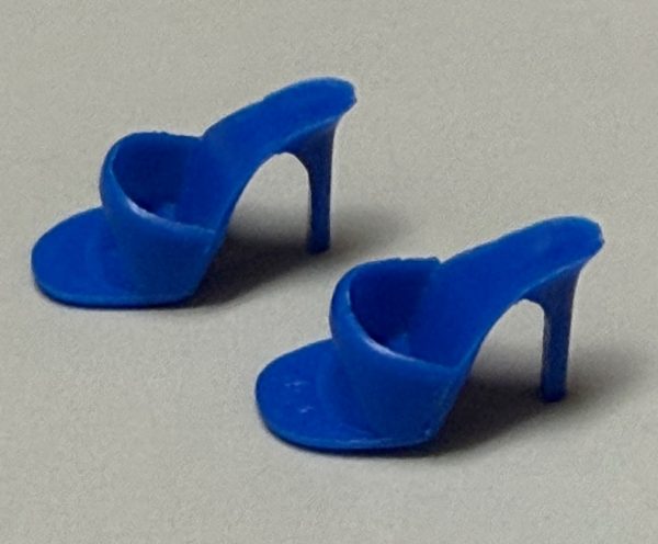 Vintage Barbie Open Toe "Taiwan" Heels (Blue)