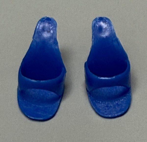 Vintage Barbie Open Toe "Taiwan" Heels (Blue) - Image 2