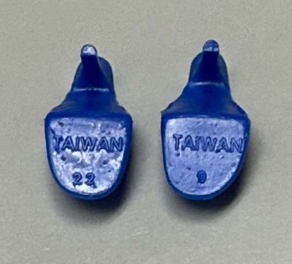 Vintage Barbie Open Toe "Taiwan" Heels (Blue) - Image 3