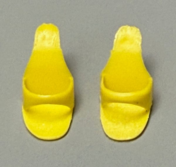 Vintage Barbie Open Toe "Taiwan" Heels (Yellow) - Image 2