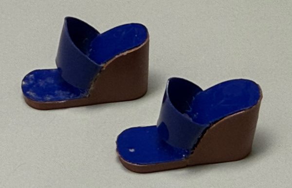 Vintage Barbie Wedge Sandals (Blue)