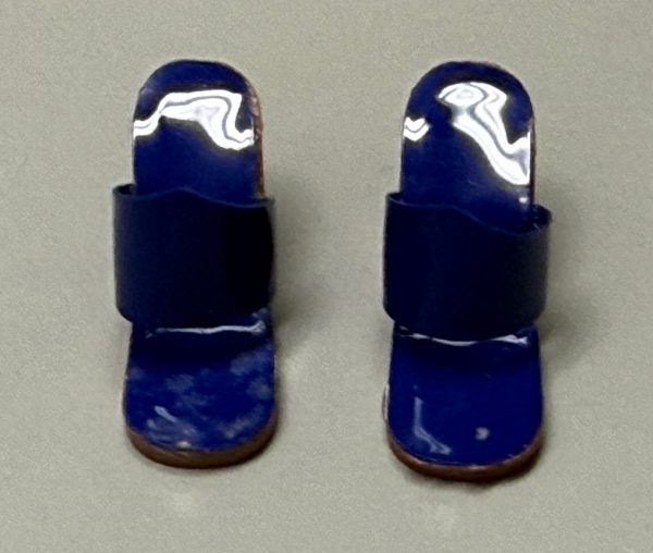 Vintage Barbie Wedge Sandals (Blue) - Image 2