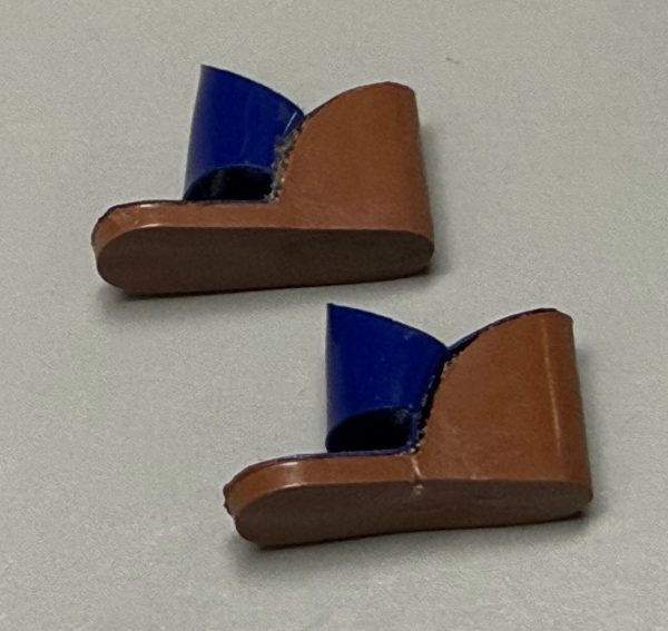 Vintage Barbie Wedge Sandals (Blue) - Image 3
