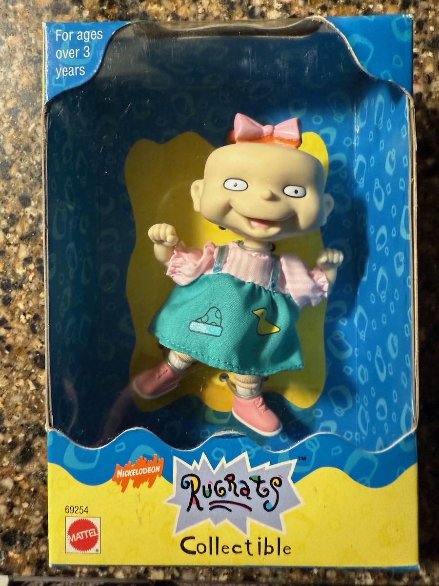 Rugrats Collectible LIL DeVILLE 4" PVC Mattel 1997 Never opened box. Still Attached to Box Liner Near mint box (shelf wear) See Pics - Image 6