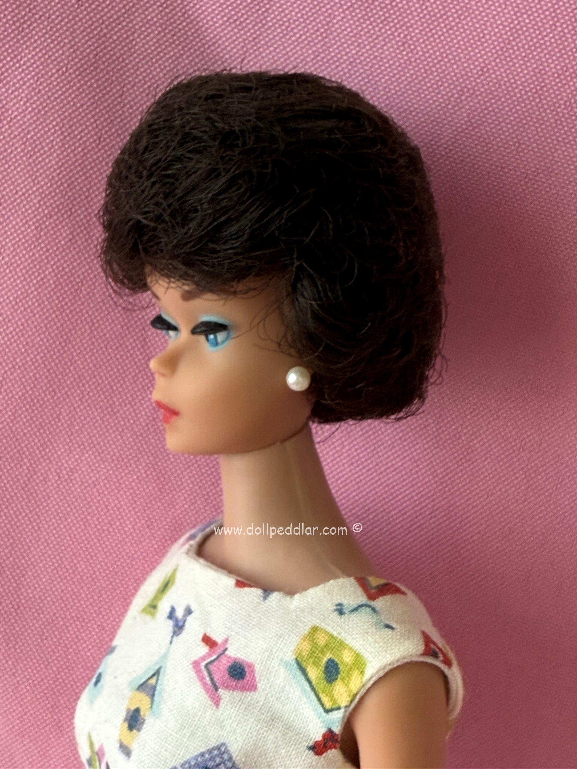Vintage Brunette Bubble Cut Barbie in Replica Dress MINT/NEAR MINT - Image 4