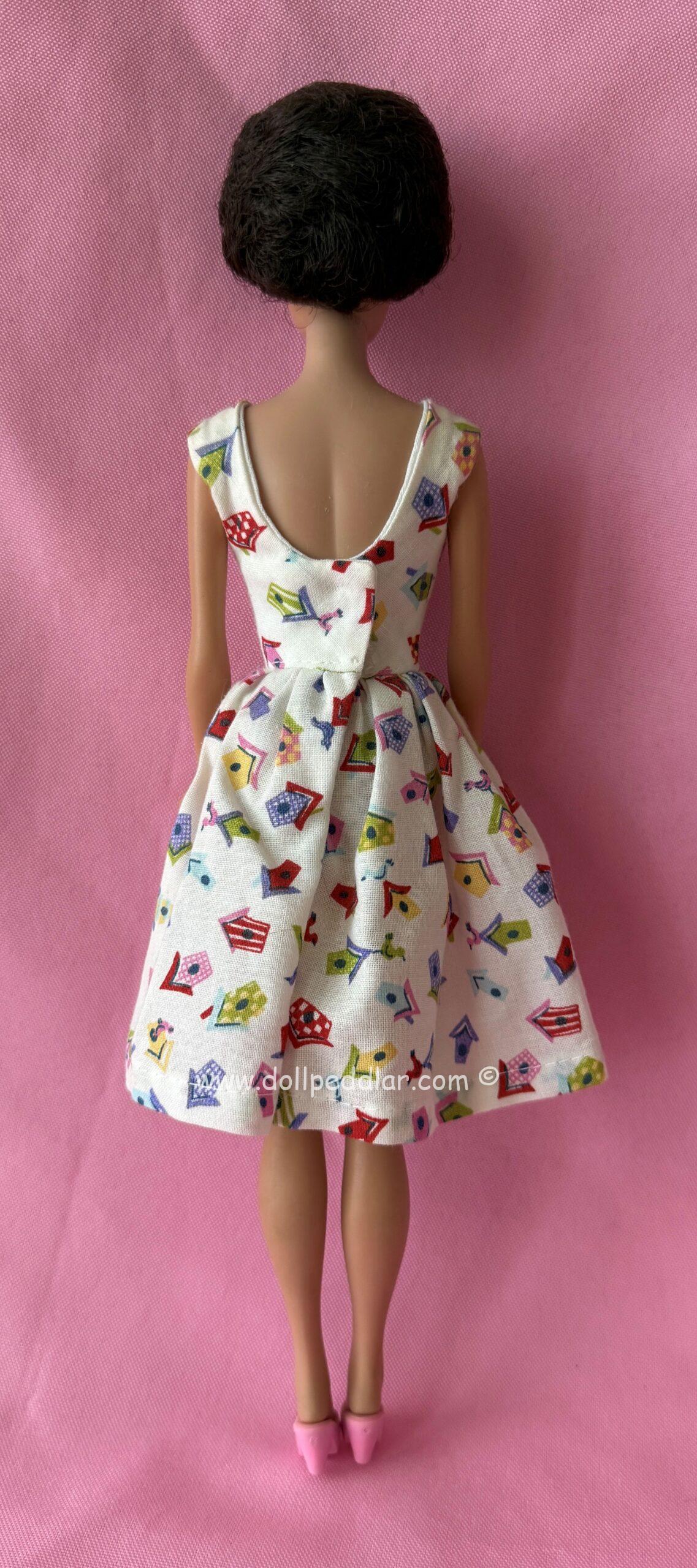 Vintage Brunette Bubble Cut Barbie in Replica Dress MINT/NEAR MINT - Image 8