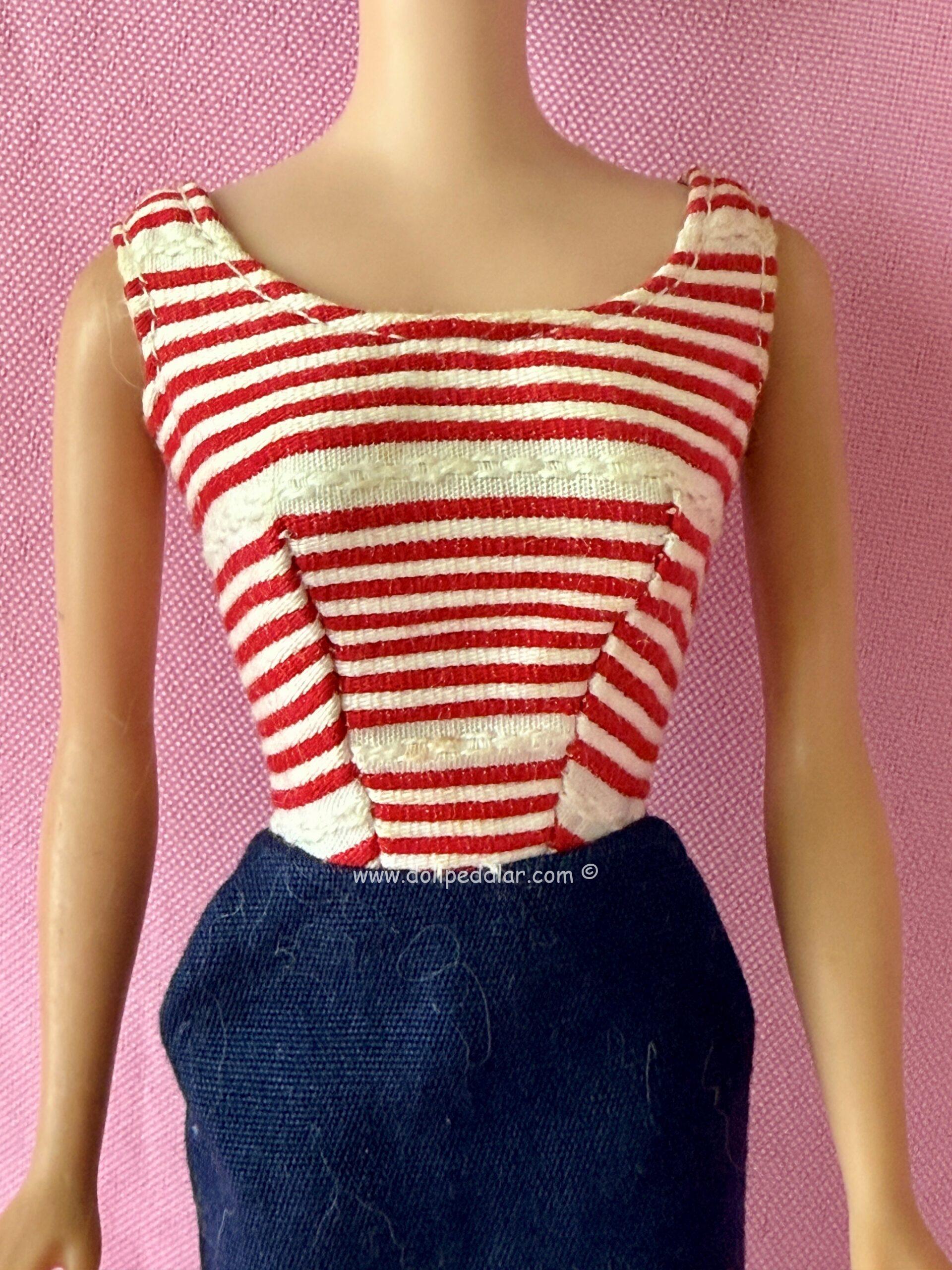 Vintage Mattel "Cruise Stripes" Outfit MINT/NEAR MINT NOT COMPLETE - Image 2