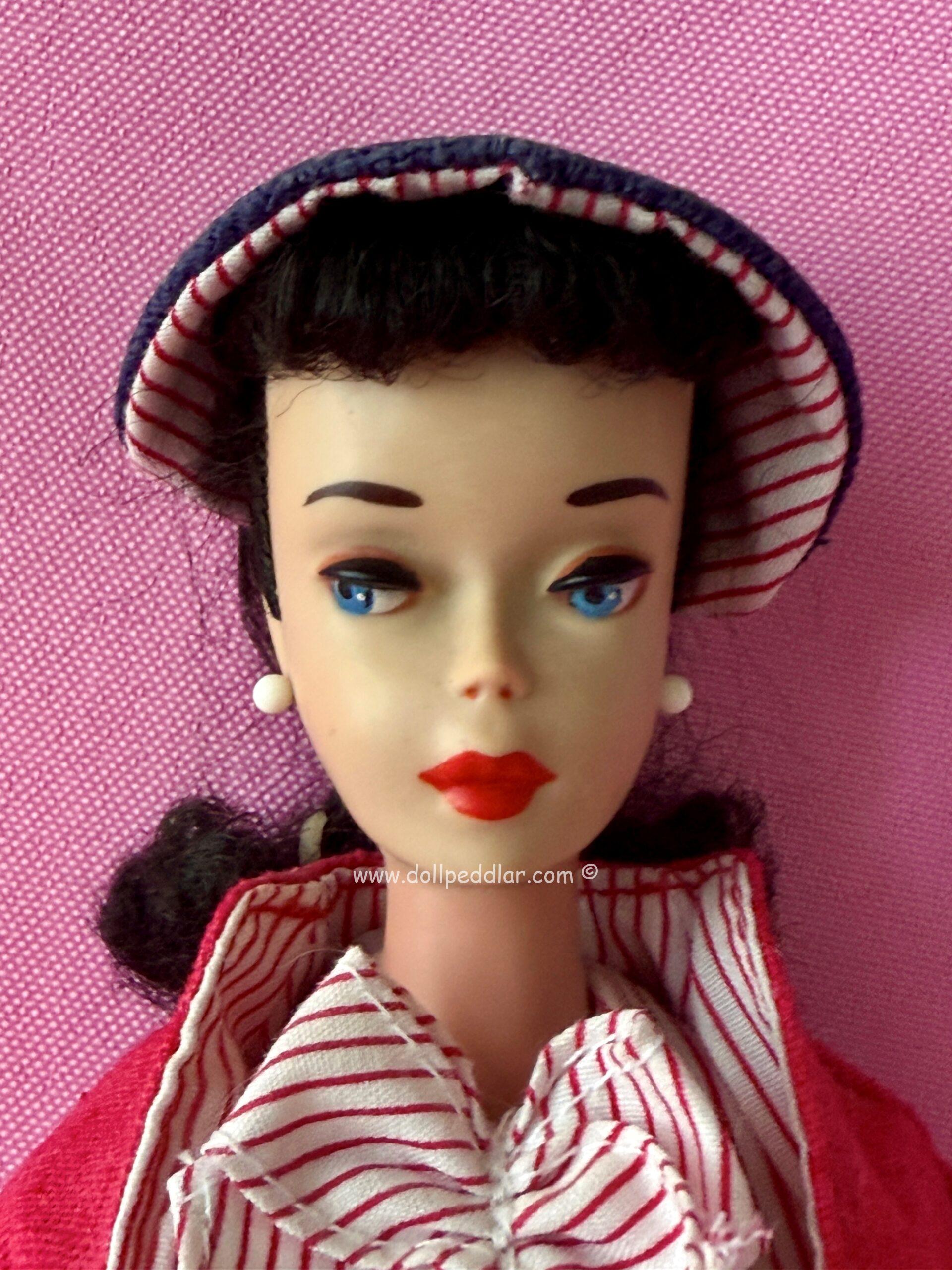 #850 Vintage Barbie #3 Brunette Ponytail Barbie NUDE/NEAR MINT - Image 6