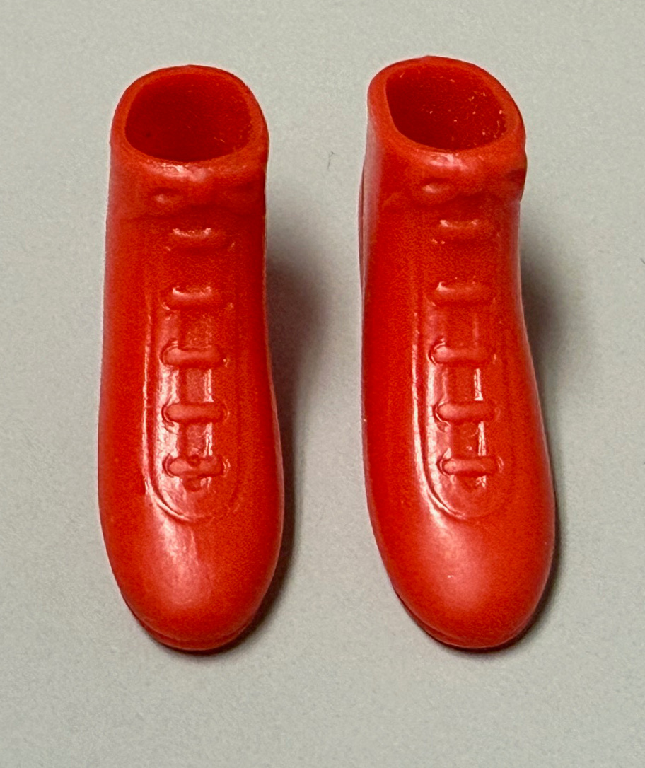 Vintage Barbie Red Ice Skating Boots NO BLADES