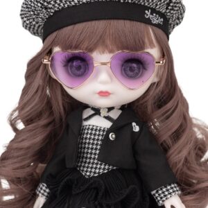 Dolly Mori Lolli Heart-Shaped Sunglasses  Purple