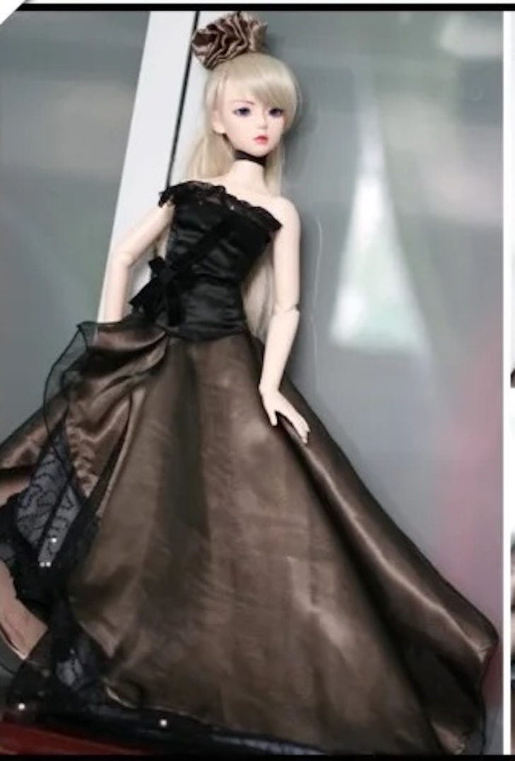 COTILLION GOWN from Elfdoll -Multiple layers of fabric textures and designs SD