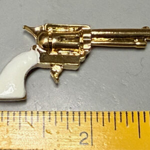 Miniature Gold Revolver (1.75″ x 1″)