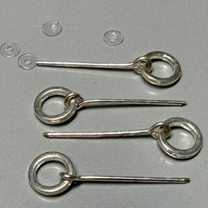 Reproduction Barbie Loop Earrings (Silver) Two Pair