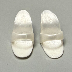 Vintage Barbie “Malaysia” Open Toe Heels (Pearl White)