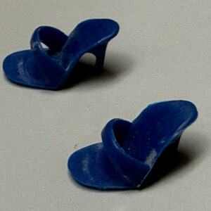 Vintage Barbie “Malaysia” Open Toe Heels (Blue)