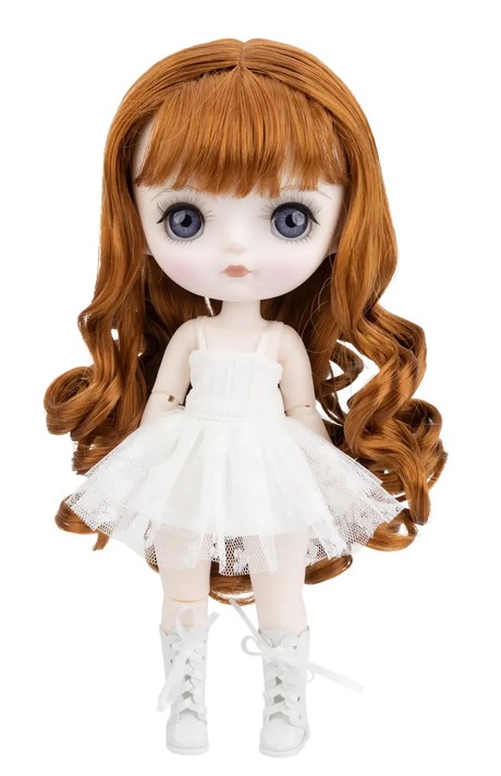 Dolly Mori Lolli Curly Wig with Bangs (Ginger)