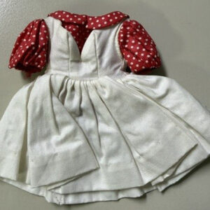 Vintage Vogue Jill White Jumper Dress w/Red Polka Dot Blouse