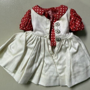 Vintage Vogue Jill White Jumper Dress w/Red Polka Dot Blouse