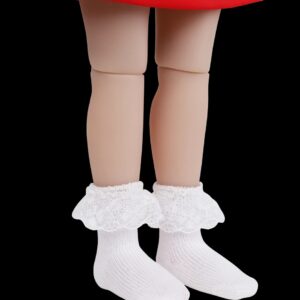 Ruby Red Fashion Friends WHITE FRILLY SOCKS Fits 14.5″ Dolls